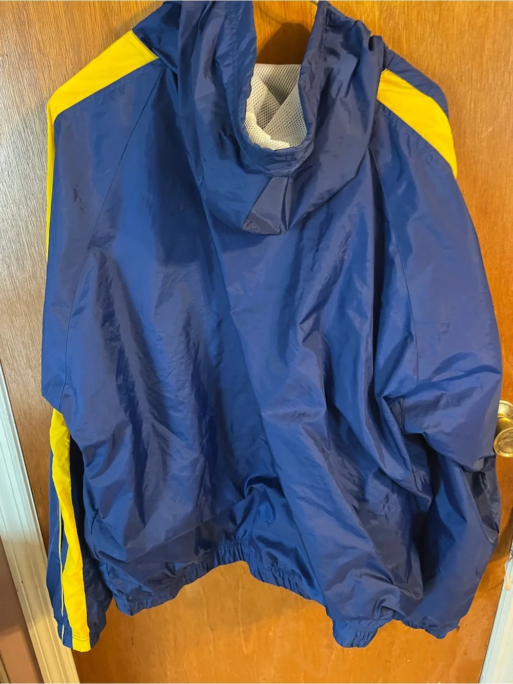 STARTER Blue Windbreaker with Yellow Stripes
